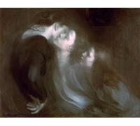 IPLUPJDY Vintage Wall Art Canvas Image Artwork Print Poster Mother's Kiss by Eugene Carrière Wall Art Paintiing for Home Decor 60x90cm