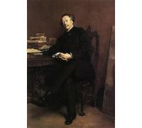 IPLUPJDY Vintage Wall Art Canvas Image Artwork Print Poster Portrait of Alexandre Dumas Jr by Jean-louis Ernest Meissonier Wall Art Paintiing for Home Decor 60x90cm