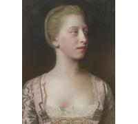 IPLUPJDY Vintage Wall Art Canvas Image Artwork Print Poster Portrait of Augusta of Great Britain by Jean Étienne Liotard Wall Art Paintiing for Home Decor 60x90cm