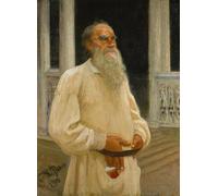 IPLUPJDY Vintage Wall Art Canvas Image Artwork Print Poster Portrait of the Author Lev Nikolayevich Tolstoy by Ilya Efimovich Repin Wall Art Paintiing for Home Decor 60x90cm