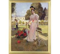 IPLUPJDY Vintage Wall Art Canvas Image Artwork Print Poster Portrait of Z.n Yusupova with Her Two Sons At Arkhangelskoe by Francois Flameng Wall Art Paintiing for Home Decor 60x90cm