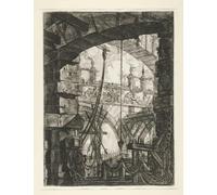 IPLUPJDY Vintage Wall Art Canvas Image Artwork Print Poster Prisons Iv the Grand Piazza by Battista Piranesi Wall Art Paintiing for Home Decor 60x90cm