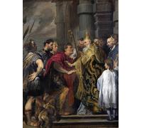 IPLUPJDY Vintage Wall Art Canvas Image Artwork Print Poster Saint Ambrose Barring Theodosius From Milan Cathedral by Van Dyck Wall Art Paintiing for Home Decor 60x90cm
