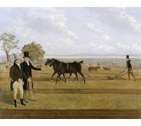 IPLUPJDY Vintage Wall Art Canvas Image Artwork Print Poster Sir Charles mrganat the Castleton Ploughing Competition by Flewitt Mullock Wall Art Paintiing for Home Decor 60x90cm