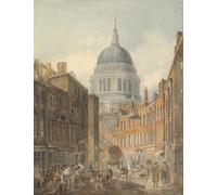 IPLUPJDY Vintage Wall Art Canvas Image Artwork Print Poster St Paul's Cathedral From St Le Grand by Girtin Wall Art Paintiing for Home Decor 60x90cm