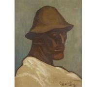 IPLUPJDY Vintage Wall Art Canvas Image Artwork Print Poster Study Head From Dance of Death by Albin Egger Lienz Wall Art Paintiing for Home Decor 60x90cm