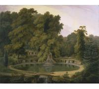 IPLUPJDY Vintage Wall Art Canvas Image Artwork Print Poster Temple Fountain and Cave in Sezincote Park by Famous Artist Wall Art Paintiing for Home Decor 60x90cm
