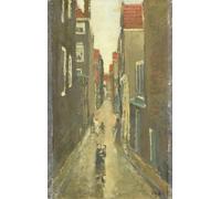 IPLUPJDY Vintage Wall Art Canvas Image Artwork Print Poster the Baanbrugsteeg Looking From the Haarlemmerdijk Towards by George Hendrik Breitner Wall Art Paintiing for Home Decor 60x90cm