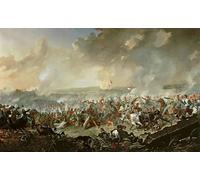 IPLUPJDY Vintage Wall Art Canvas Image Artwork Print Poster the Battle of Waterloo by Denis Dighton Wall Art Paintiing for Home Decor 60x90cm
