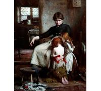 IPLUPJDY Vintage Wall Art Canvas Image Artwork Print Poster the Children's Prayer by Arthur Hacker Wall Art Paintiing for Home Decor 60x90cm
