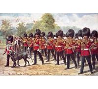 IPLUPJDY Vintage Wall Art Canvas Image Artwork Print Poster the Irish Guards with Their Regimental Pet Marching in the Park by Henry A. Payne Wall Art Paintiing for Home Decor 60x90cm