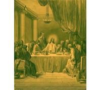 IPLUPJDY Vintage Wall Art Canvas Image Artwork Print Poster the Last Supper by Gustave Dore Wall Art Paintiing for Home Decor 60x90cm