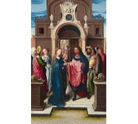 IPLUPJDY Vintage Wall Art Canvas Image Artwork Print Poster the Marriage of the Virgin by Bernard Van Orley Wall Art Paintiing for Home Decor 60x90cm