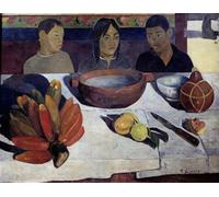 IPLUPJDY Vintage Wall Art Canvas Image Artwork Print Poster the Meal or Bananas Young Tahitian At the Table Painting by Paul Gauguin Wall Art Paintiing for Home Decor 60x90cm