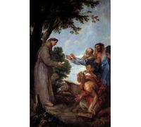 IPLUPJDY Vintage Wall Art Canvas Image Artwork Print Poster the Miracle of the Mule in Toulouse by Van Dyck Wall Art Paintiing for Home Decor 60x90cm