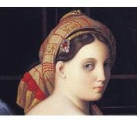 IPLUPJDY Vintage Wall Art Canvas Image Artwork Print Poster the Odalisque's Face Detail From the Great Odalisque by Jean Auguste Ingres Wall Art Paintiing for Home Decor 60x90cm