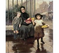 IPLUPJDY Vintage Wall Art Canvas Image Artwork Print Poster the Pinch of Poverty by Benjamin Kennington Wall Art Paintiing for Home Decor 60x90cm