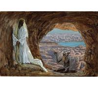 IPLUPJDY Vintage Wall Art Canvas Image Artwork Print Poster the Temptation in the Wilderness by Jacques Wall Art Paintiing for Home Decor 60x90cm