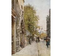 IPLUPJDY Vintage Wall Art Canvas Image Artwork Print Poster the Tower of London From Great Tower Street by Fulleylove Wall Art Paintiing for Home Decor 60x90cm