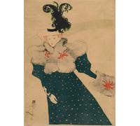 IPLUPJDY Vintage Wall Art Canvas Image Artwork Print Poster the White Magazine by Henri De Toulouse Lautrec Wall Art Paintiing for Home Decor 60x90cm