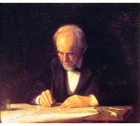 IPLUPJDY Vintage Wall Art Canvas Image Artwork Print Poster the Writing Master Portrait of the Artist's Father by Thomas Eakins Wall Art Paintiing for Home Decor 60x90cm