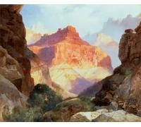 IPLUPJDY Vintage Wall Art Canvas Image Artwork Print Poster Under the Red Wall Grand Canyon of Arizona by Moran Wall Art Paintiing for Home Decor 60x90cm