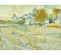 IPLUPJDY Vintage Wall Art Canvas Image Artwork Print Poster View of Asylum and Saint-remy Chapel Vue De L by Vincent Van Gogh Wall Art Paintiing for Home Decor 60x90cm