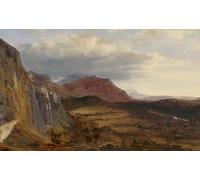 IPLUPJDY Vintage Wall Art Canvas Image Artwork Print Poster View of Saleve Near Geneva by Theodore Rousseau Wall Art Paintiing for Home Decor 60x90cm