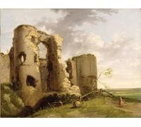 IPLUPJDY Vintage Wall Art Canvas Image Artwork Print Poster View of the West Gate of Pevensey Castle by Mortimer Wall Art Paintiing for Home Decor 60x90cm
