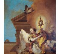 IPLUPJDY Vintage Wall Art Canvas Image Artwork Print Poster Vision of Saint Pascual Bailón Detail of the Angel of the Eucharist by Battista Tiepolo Wall Art Paintiing for Home Decor 60x90cm