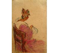 IPLUPJDY Vintage Wall Art Canvas Image Artwork Print Poster Woman Sitting on Chair by Laszlo Moholy Nagy Wall Art Paintiing for Home Decor 60x90cm