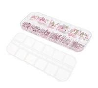 iplusmile 1 Box Nail Diamonds Flatback Nail Art Rhinestones Pink Ab Irregular Shapes Easy Apply and Clothes DIY Craft Decorating Women