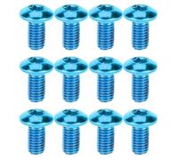 iplusmile 1 Box Titanium Steel Brake Pad Screws M5 X 10mm | Blue Weatherproof Fasteners for Six-bolt Interfaces, Front Disc Brakes, Touring Bicycles and Hydraulic Setups