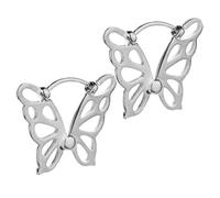 iplusmile 1 Pair Silver Butterfly Ear Cuff Earrings Non Piercing Ear Clips Made of Copper and 3a Zircon, Decorative and Not Easy to Break or Deform, Stylish Accessory for Study and Work
