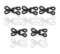 iplusmile 10 Pairs Sewing Hook and Eye Closure Set for Clothes, Small Size White and Black Metal Clasps, Clothes Sewing Snap Holder Kit for Garment Repair and Dress Fastening