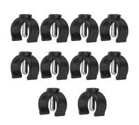 iplusmile 10 Pcs Black C-Shape Buckle Pin Locks 15Mm for 22Mm Tube Walker Cane Accessories, Non-Slip Crutch Attachment Clips for Senior Mobility Aids and Walking Stick Stability
