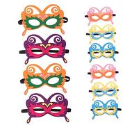 iplusmile 10 pcs Butterfly Felt Masks for Masquerade Party Eye Masks in Purple Pink Yellow Orange Blue Creative Cosplay Accessory for Halloween Carnival Theme Festival
