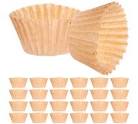 iplusmile 1000pcs Kraft Mini Cupcake Liners, Petit Four Cases Mini, Paper Nonstick Baking Cups for Muffins, Chocolate Truffles and Sweets, Easy Release, Disposable, Wedding Use