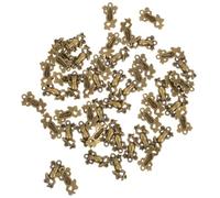 iplusmile 100pcs Antique Style Copper Frog Keychain Pendants Vintage Mobile Phone Charms DIY Craft Accessories for Jewelry Making and Key Ring Decorations