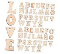iplusmile 100pcs DIY Wooden Alphabet Cutouts for Early Education Unfinished Wood Blocks with Natural Texture for Painting Graffiti and Custom Craft Projects