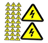 iplusmile 100pcs Electricity Warning Sign Stickers 5x5cm High Voltage Warning Label Decals Yellow Triangle Safety for Electrical Panels and Hazardous Areas