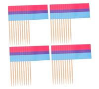 iplusmile 100pcs Rainbow Flag Toothpicks Fruit Picks Dessert Topper Decors for Pride Parties Gay Pride Festival Food Decoration Cupcake Picks