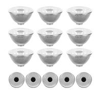 iplusmile 100pcs Solar Powered Small Spotlight Lamp Shades Black Dot for Garden Statues DIY Decorative Animal Doll Eyes Resin Craft Accessories
