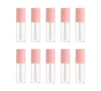iplusmile 10pcs 4ml Pink Lip Gloss Tubes for DIY Lip-glaze with Sturdy Pp and Pet Material, Refillable Empty Tubes for Travel and DIY with Family and Friends