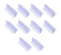 iplusmile 10pcs Acrylic Price Tag Display Holders Soft Teeth Clips for Pop Poster Splash Guard, 75x40x30mm Sheet Stand Base, Retail Store Signage Display Accessories