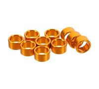 iplusmile 10pcs Aluminium Pigeon Leg Rings Inner Diameter 8mm Height 6mm Gold Dove Identification Bands Bird Health Training Foot Rings for Racing and Breeding