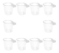 iplusmile 10pcs Bird Food Bowl Hanging Bird Feeder Plastic for Parrot Small PET Cage Accessories Home Use Learning to Eat