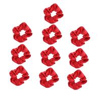 iplusmile 10Pcs Christmas Hair Scrunchies Red Satin Elastic Hair Bands Stretchy Ponytail Holders for Festive Holiday Style