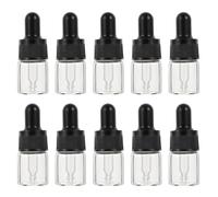 iplusmile 10pcs Glass Droppers Bottles for Essential Oil Refillable Empty Liquid Cosmetics Glass Bottles for Toiletry Use Random Color