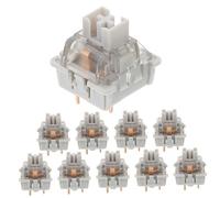 iplusmile 10pcs Gray Wood Shaft Factory Lubed Marimba Sound Linear for Custom Mechanical Keyboards Pin Axles Keyboard Accessories Convenient Linear Switch Part for Gaming Mechanical Parts